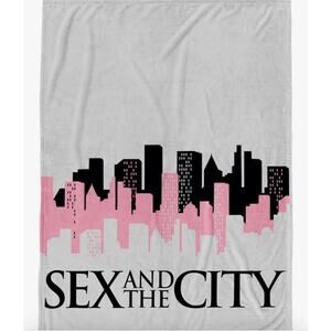 Sex and the City Jay Franco Plush Throw Blanket Soft Comfy 50x70” Gray NEW